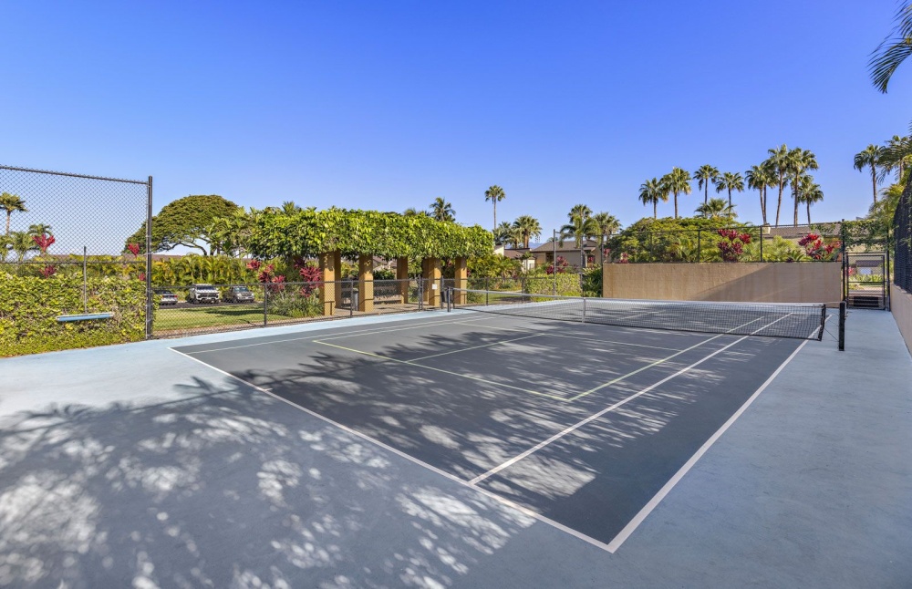 Play a game at the onsite pickleball court