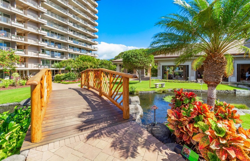 Enjoy the lush manicured interior courtyard