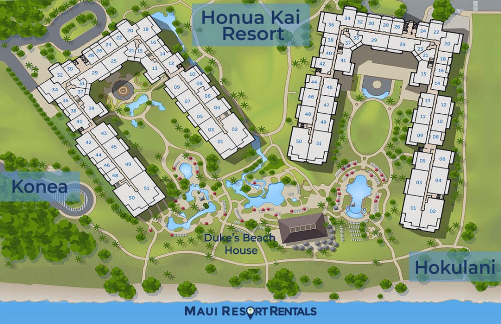 westin nanea resort map